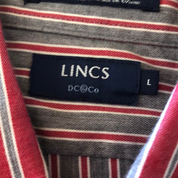 LINCS Size L button down collared 100% cotton - Picture 2 of 7